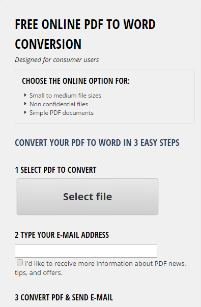 Review Free Online PDF To Word Converter